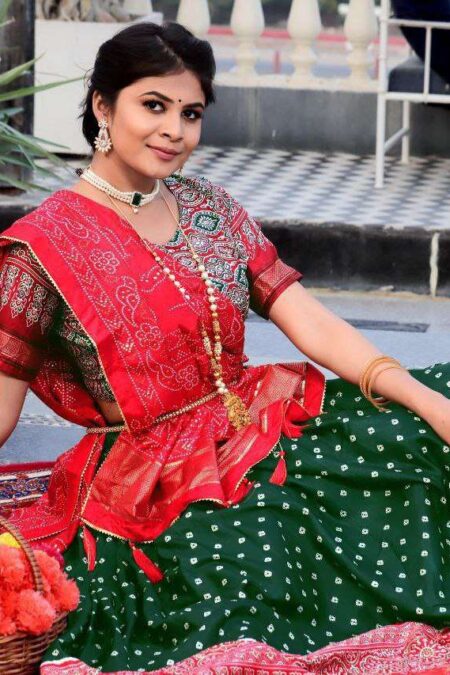 Women's Traditional Bandhani Ghagra Choli with Dupatta ? Navratri & Festive Wear