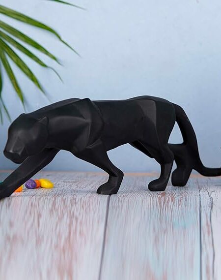 Sculpture Jaguar Statue Cheetah Animal Figurines Leopard Decorative Item