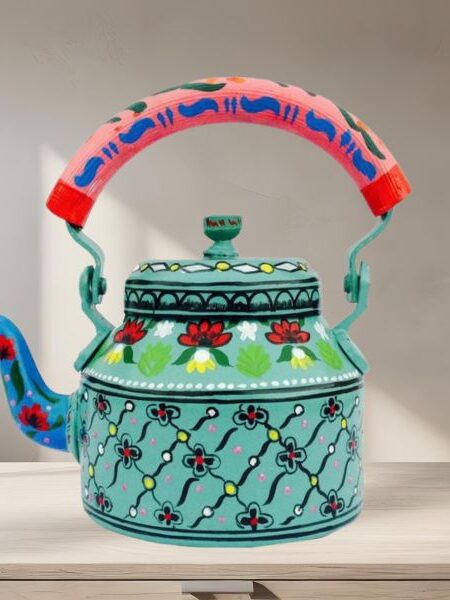 Hand Painted Designer Aluminium Kettle for Tea/Coffee, Home Décor& Gift Purpose
