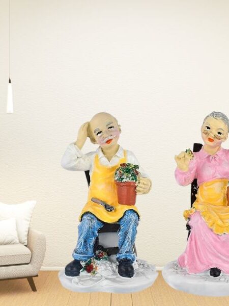 Pair of Dada Dadi Couple for Home Decor/Gifting/Living Room Decorative Showpiece
