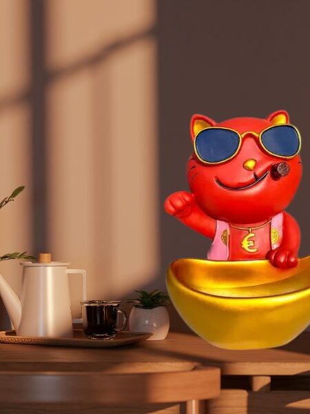 Modern Cat Statue for Home Decor Storage Box Resin Key Holder Desk Organizer Home Decor